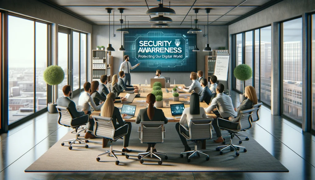 security awareness training in a contemporary office environment